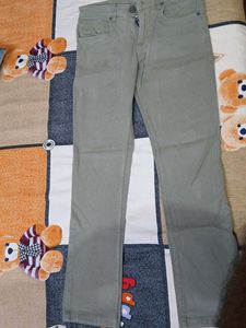 Men&#39;s Olive Green Denim Pants