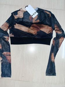 Trendy Mesh Crop Top