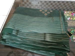 Green Cotton Saree