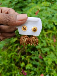 Golden Light Emerald  Earring