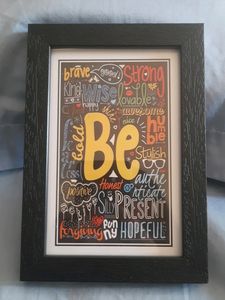 Be You Poster With Glass Frame