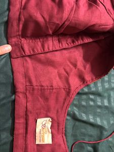 Maroon Brocade Blouse