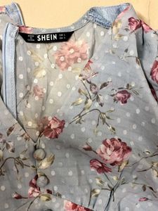 Blue Floral Mini Dress