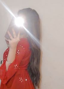 Red Mirror Work Kurta