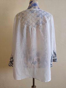 White Embroidered Blouse
