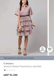 Tiered Mini Shirt Dress