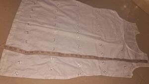 WHITE SLEEVLESS KURTA
