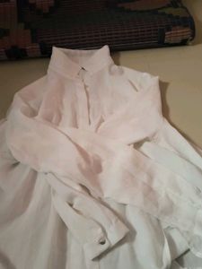 White Pleated Top