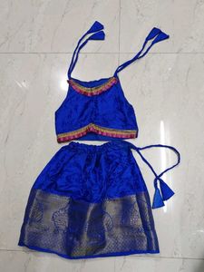 Blue Kids Lehenga Choli Set