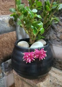 Pink Floral Earrings