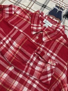 Red Plaid Flannel Shirt