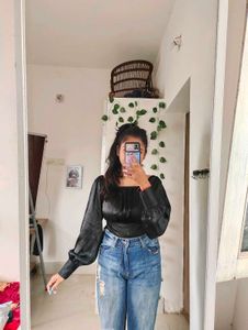 Satin Black Top