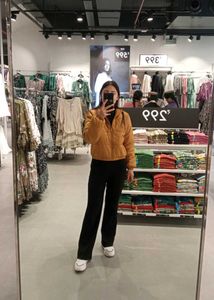 High Star Women Mustard Solid Puffer Jacket