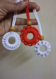 Handmade Macrame Car Charm Set