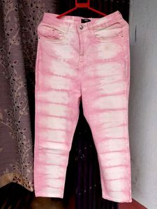 Tie-Dye Pink Denim Jeans