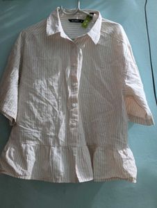 Striped Ruffle Hem Top✨