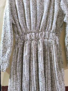 Floral Lace-Up Midi Dress