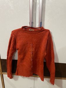 Orange Knit Sweater