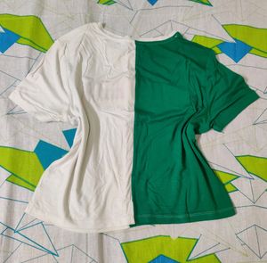 Ginger Green And White Tshirt