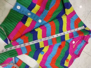 Colorful Knit Cardigan 36-40