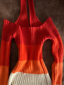 Color Block Halter Top