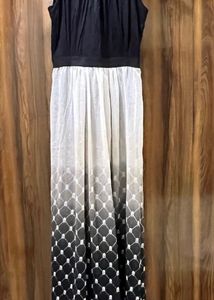 Black & White Ombre Maxi Dress