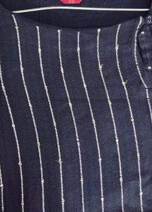 Striped Navy Kurta