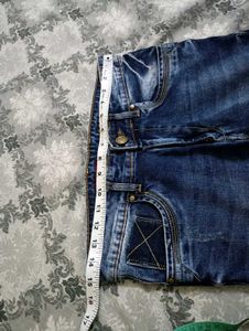 Unisex Mid Waist Denim Jeans