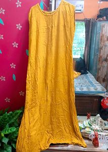 Mustard Yellow Sleeveless Maxi Dress