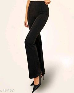 trendy women black trousers