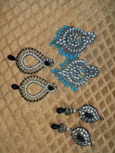 Ethnic Earrings Set Of 3