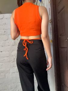 Orange Crop Tank Top