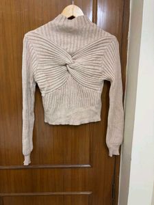 Knit Twist Front Sweater