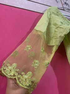 Elegant Green Embroidered Kurta