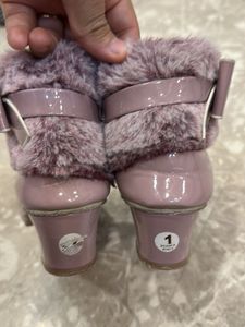 Girls&#39; Pink Bow Ankle Boots