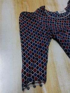 Pure Ajrakh cotton kurti