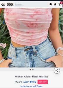 All Over Floral Print Top
