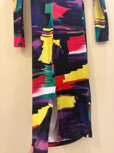 Colorful Print Midi Dress