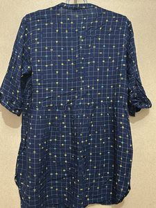 Akkriti Blue Printed Kurti - Size M