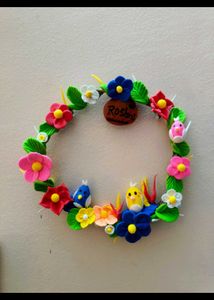 Floral Clay Wreath Diy Wall Hanging