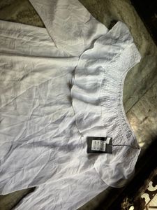 New White Off-Shoulder Ruffle Top - NWT