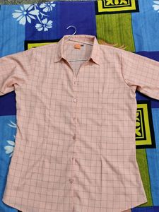 Light Pink Formal Check Shirt