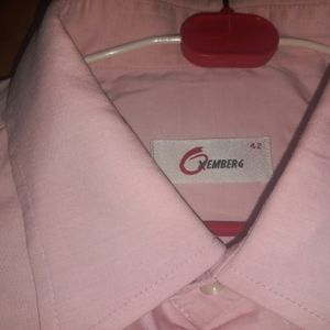 Pink Colour Oxemberg Full Sleeve Shirt