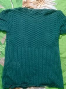 Green Knitted Pullover Sweater