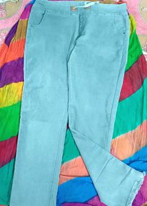 Grey Jeans with Frayed Hem