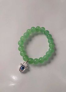 Green Jade Evil Eye Hamsa Bracelet