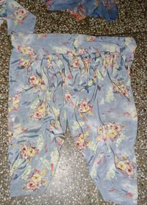 Silver Crape Silk Suit