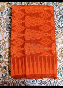 unused Elegant Orange Saree