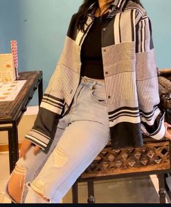 Korean Striped Button-Down Shirt 💗