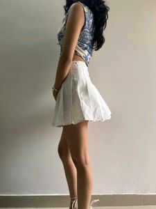 White Skater Skirt